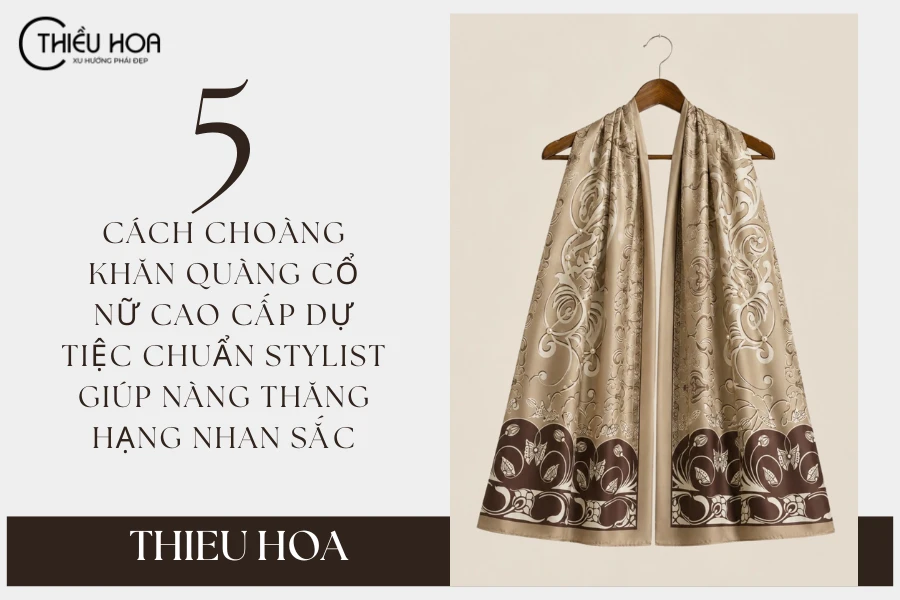 5 Cách Choàng Khăn Quàng Cổ Nữ Cao Cấp Dự Tiệc Chuẩn Stylist Giúp Nàng Thăng Hạng Nhan Sắc