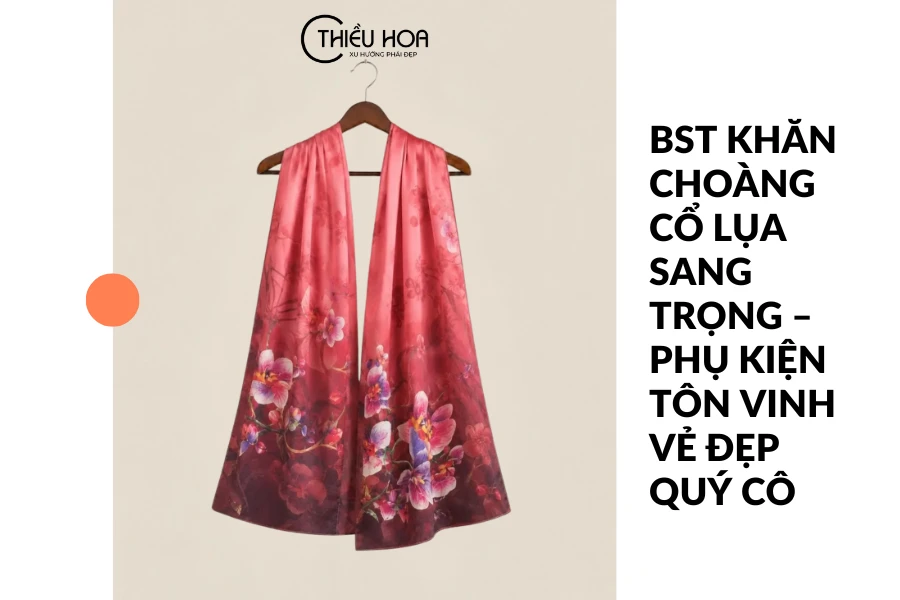 BST Khăn Choàng Cổ Lụa Sang Trọng – Phụ Kiện Tôn Vinh Vẻ Đẹp Quý Cô