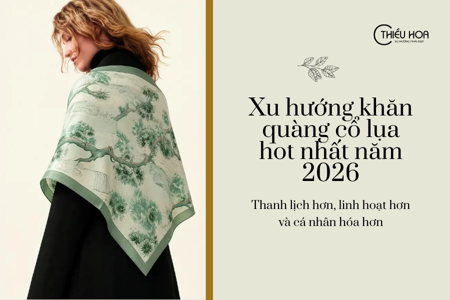 Xu hướng khăn quàng cổ lụa hot nhất năm 2026: Thanh lịch hơn, linh hoạt hơn và cá nhân hóa hơn