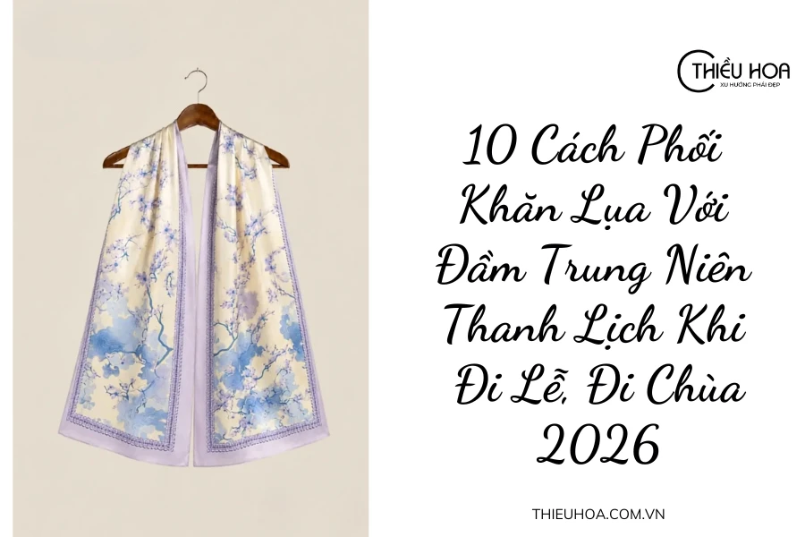 10 Cách Phối Khăn Lụa Với Đầm Trung Niên Thanh Lịch Khi Đi Lễ, Đi Chùa 2026