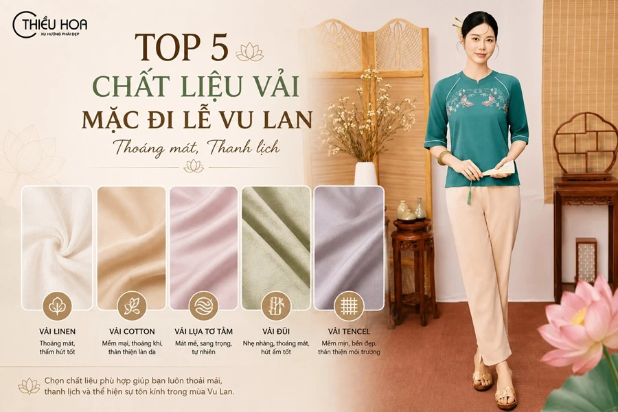 Top 5 Chất Liệu Vải Mặc Đi Lễ Vu Lan Thoáng Mát, Thanh Lịch