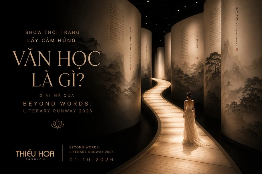 SHOW THỜI TRANG LẤY CẢM HỨNG VĂN HỌC LÀ GÌ? GIẢI MÃ QUA BEYOND WORDS: LITERARY RUNWAY 2026 CỦA THIỀU HOA