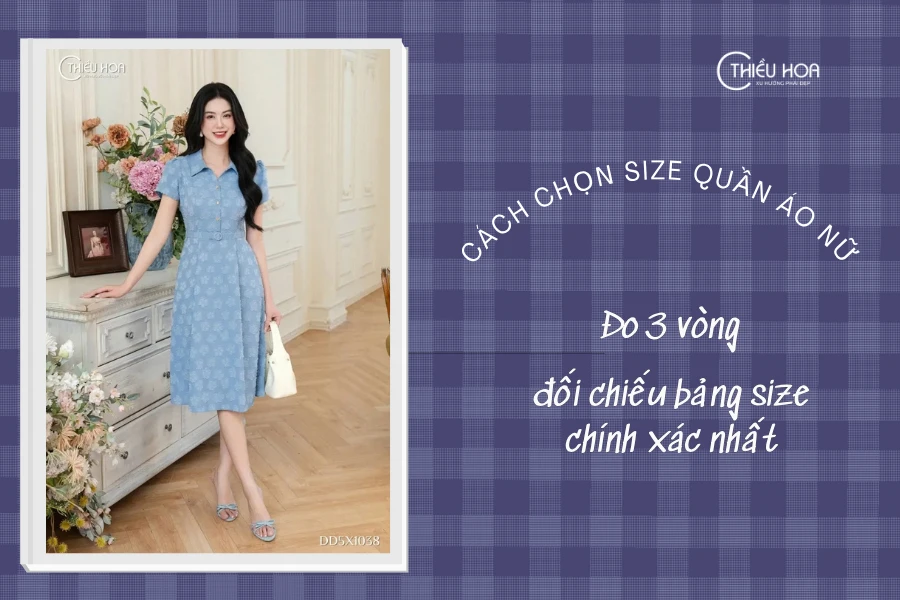 Cách chọn size quần áo nữ: Đo 3 vòng và đối chiếu bảng size chính xác nhất