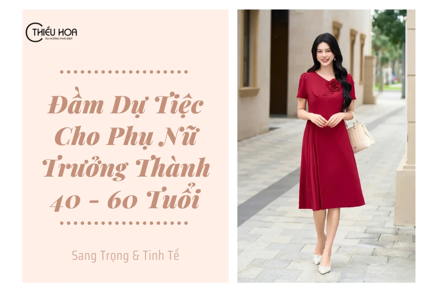Đầm Dự Tiệc Cho Phụ Nữ Trưởng Thành 40 - 60 Tuổi Sang Trọng & Tinh Tế