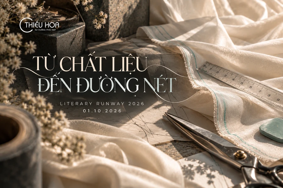 Từ chất liệu đến đường nét, diện mạo sàn diễn đầu tiên của Thiều Hoa dần thành hình 