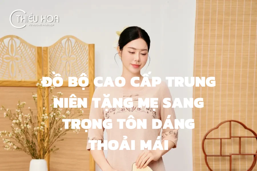 Đồ Bộ Cao Cấp Trung Niên Tặng Mẹ Sang Trọng Tôn Dáng Thoải Mái