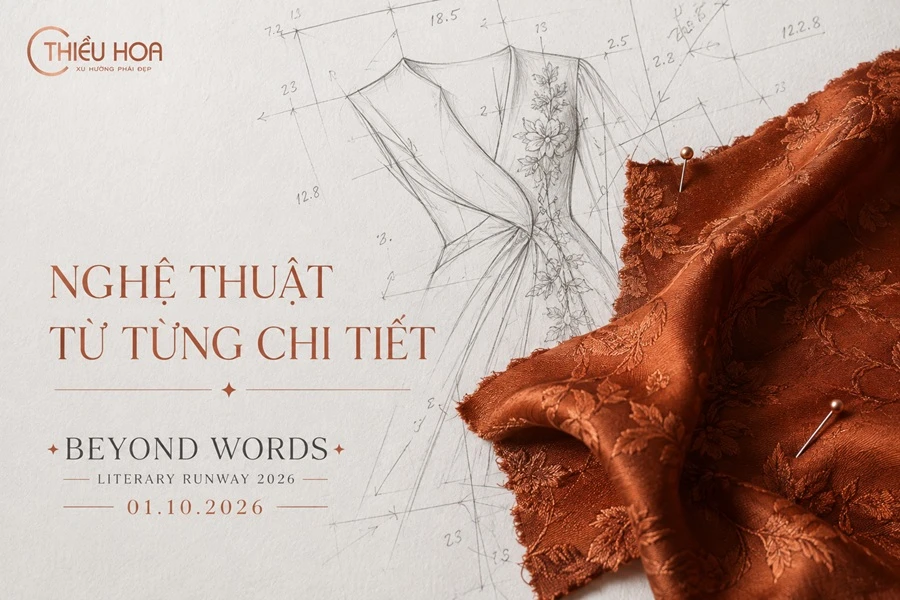 HẬU TRƯỜNG SÁNG TẠO CỦA THIỀU HOA: KHI QUÁ TRÌNH THỦ CÔNG TRỞ THÀNH PHẦN TỬ NGHỆ THUẬT TRONG THỜI TRANG