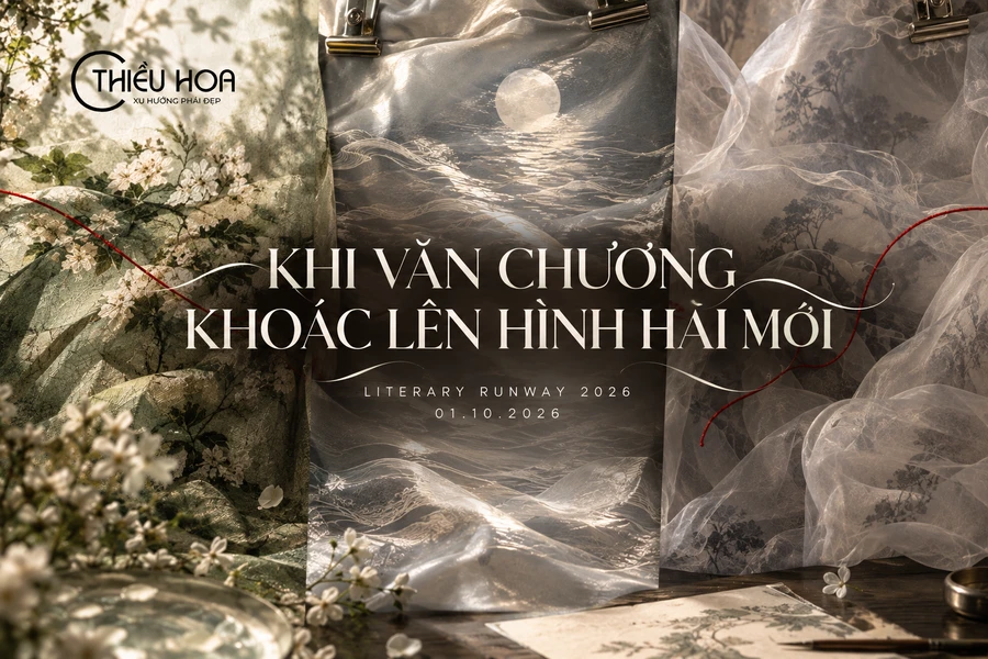 KHI THI CA KHÔNG CÒN NẰM TRÊN TRANG GIẤY: THIỀU HOA ĐƯA CẢM HỨNG VĂN CHƯƠNG LÊN RUNWAY VÀO THÁNG 10