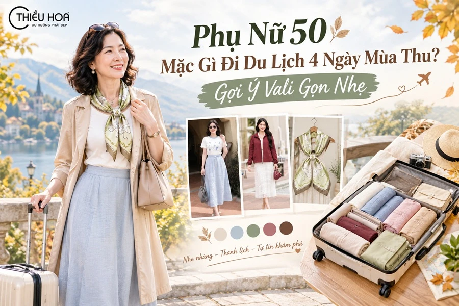 Phụ Nữ 50 Mặc Gì Đi Du Lịch 4 Ngày Mùa Thu? Gợi Ý Vali Gọn Nhẹ