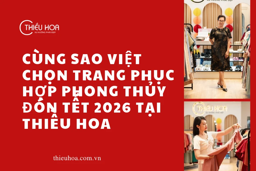 Cùng sao Việt chọn trang phục hợp phong thủy đón Tết 2026 tại Thiều Hoa