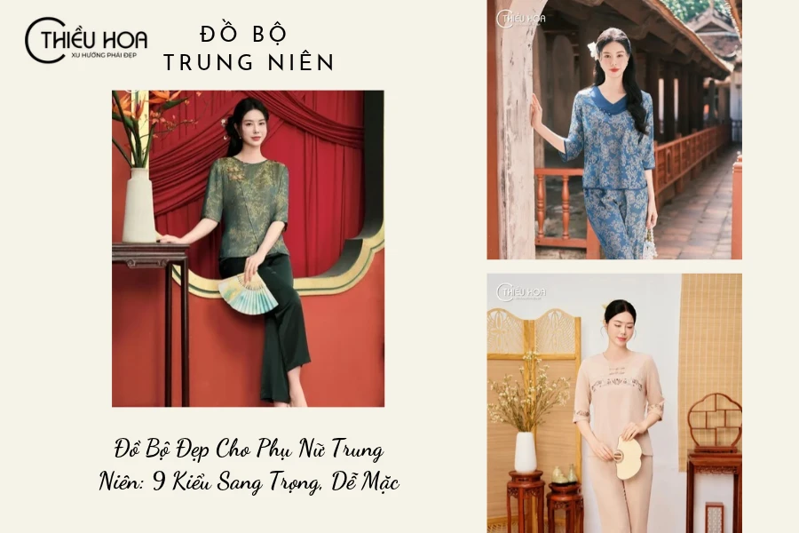 Đồ Bộ Đẹp Cho Phụ Nữ Trung Niên: 9 Kiểu Sang Trọng, Dễ Mặc