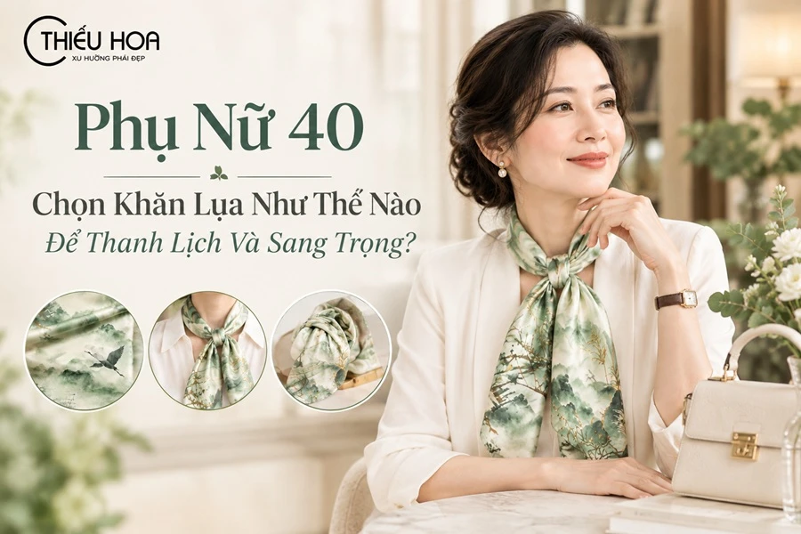Phụ Nữ 40 Chọn Khăn Lụa Như Thế Nào Để Thanh Lịch Và Sang Trọng?
