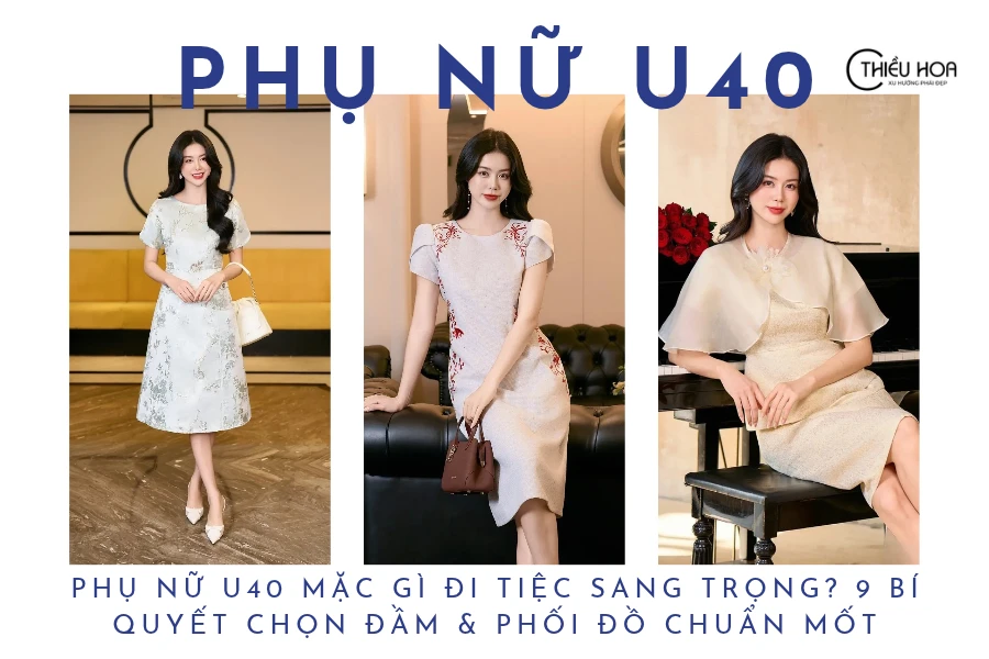 Phụ Nữ U40 Mặc Gì Đi Tiệc Sang Trọng? 9 Bí Quyết Chọn Đầm & Phối Đồ Chuẩn Mốt